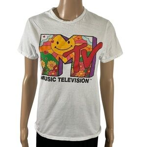 MTV Music Television 100% cotton graphic t-shirt Tee size small